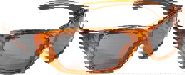 Safety Glass: Scratch-Resistant, Polycarbonate, Gray Lenses, Full-Framed, UV Protection